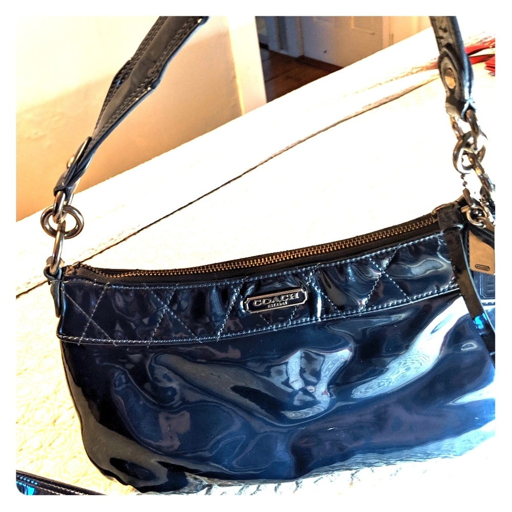 Coach poppy liquid gloss patent leather crossbody